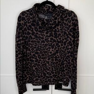 Sanctuary Leopard Print Scooped Sweater
